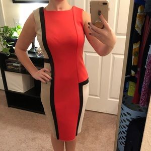 Beautiful Calvin Klein scuba sheath work dress